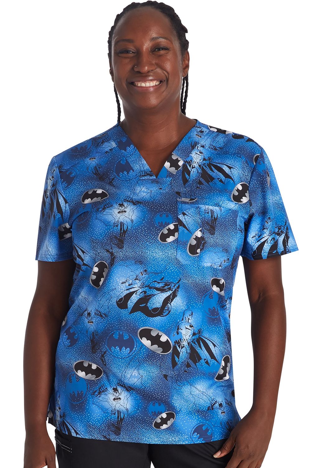 Cherokee Licensed Unisex Print V-Neck in Star In The Night, Colour: Star In The Night, Size: Small