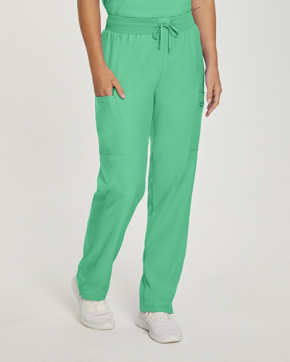 Landau Forward Comfort Stretch Wmns Convertible Cargo Pant Petite Seasonal Colours, Colour: Nu Green, Size: 2X Large Petite