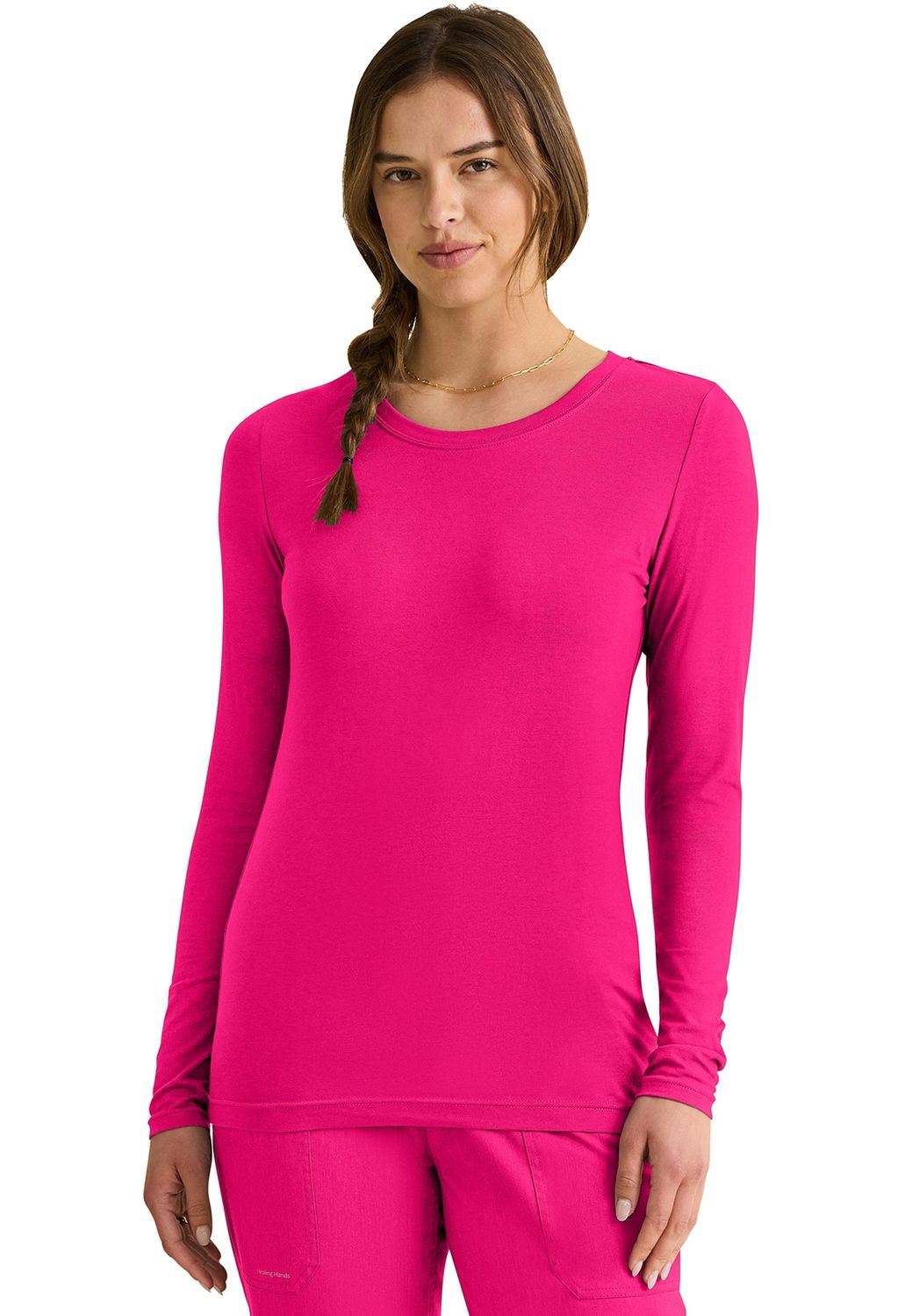 Healing Hands Knits Melissa Top, Colour: Carnation Pink, Size: 2X Small