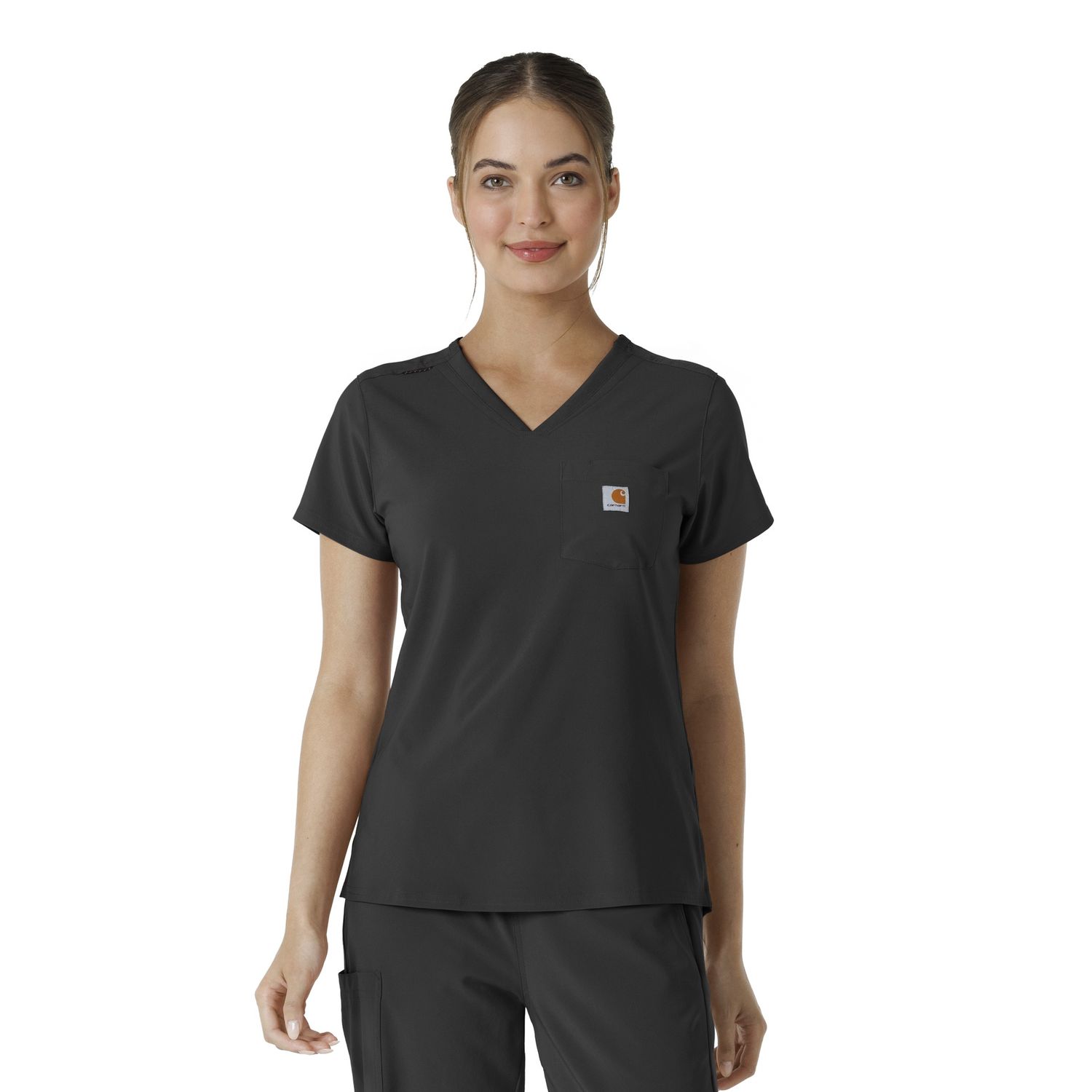 Carhartt Women's Force Cross Flex Tuck In Top, Colour: Black, Size: X Small