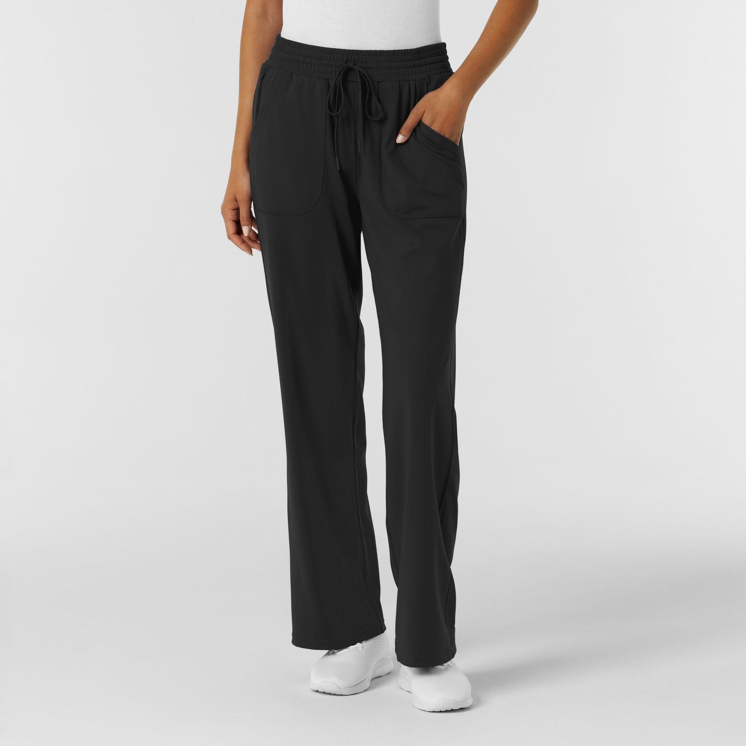 Wink RENEW KNIT Women's Wide Leg Pant, Colour: Black, Size: X Small
