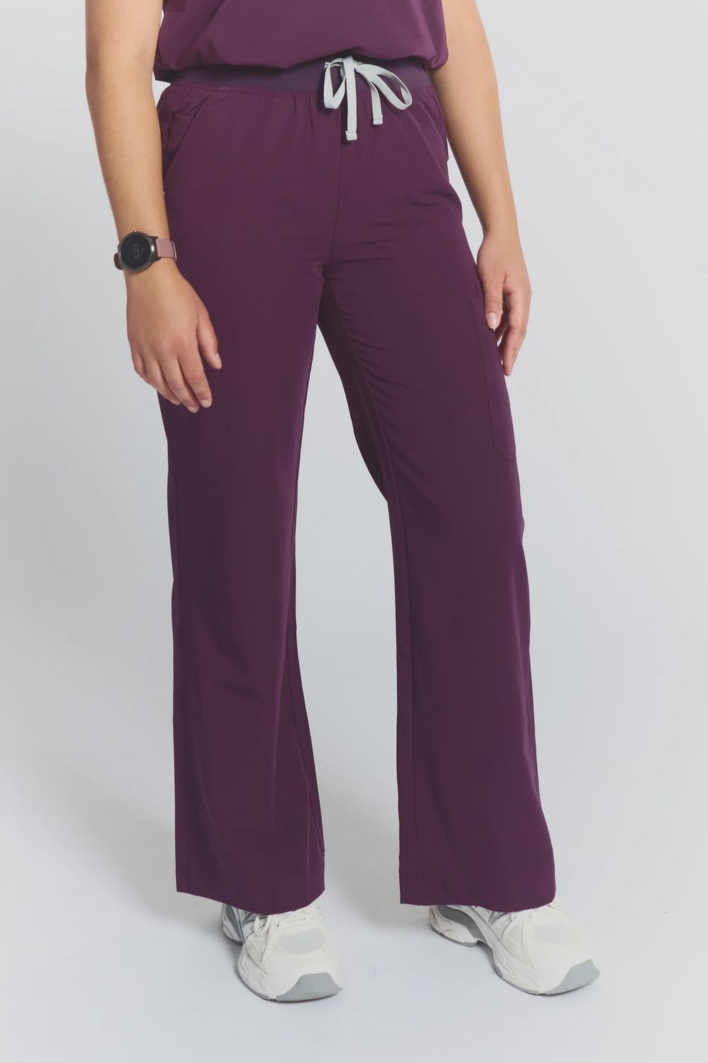 Joiia Women's ACE Wide Leg Scrub Pants, Colour: Royal Purple, Size: X Small