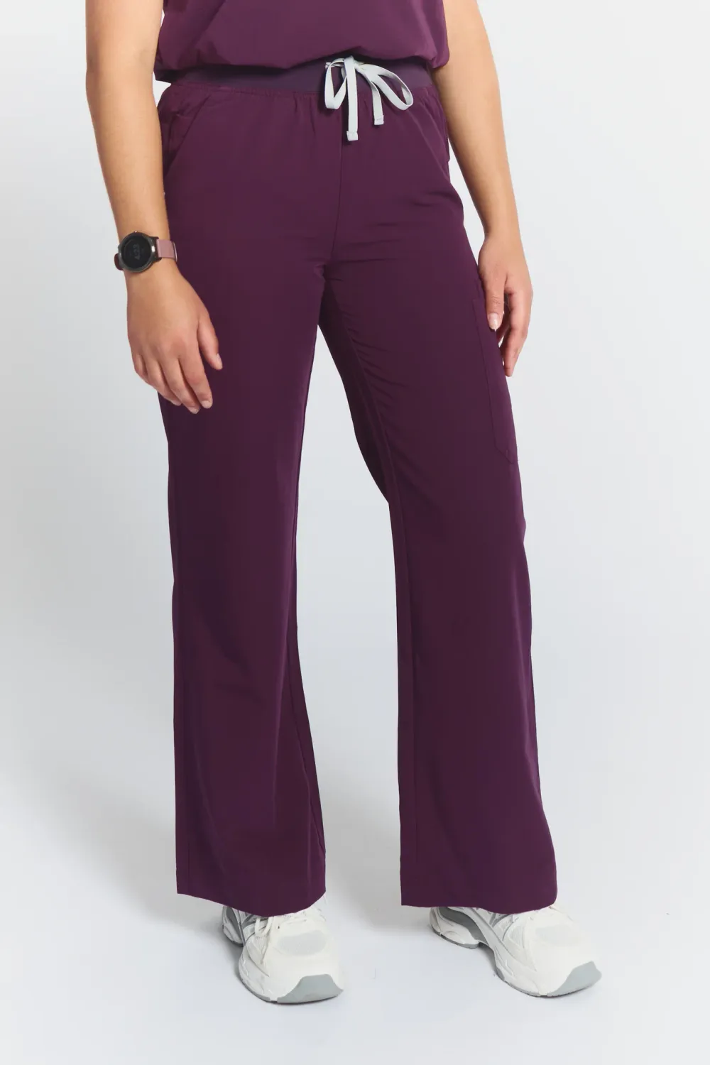 Joiia Women's ACE Wide Leg Scrub Pants, Colour: Royal Purple, Size: X Small