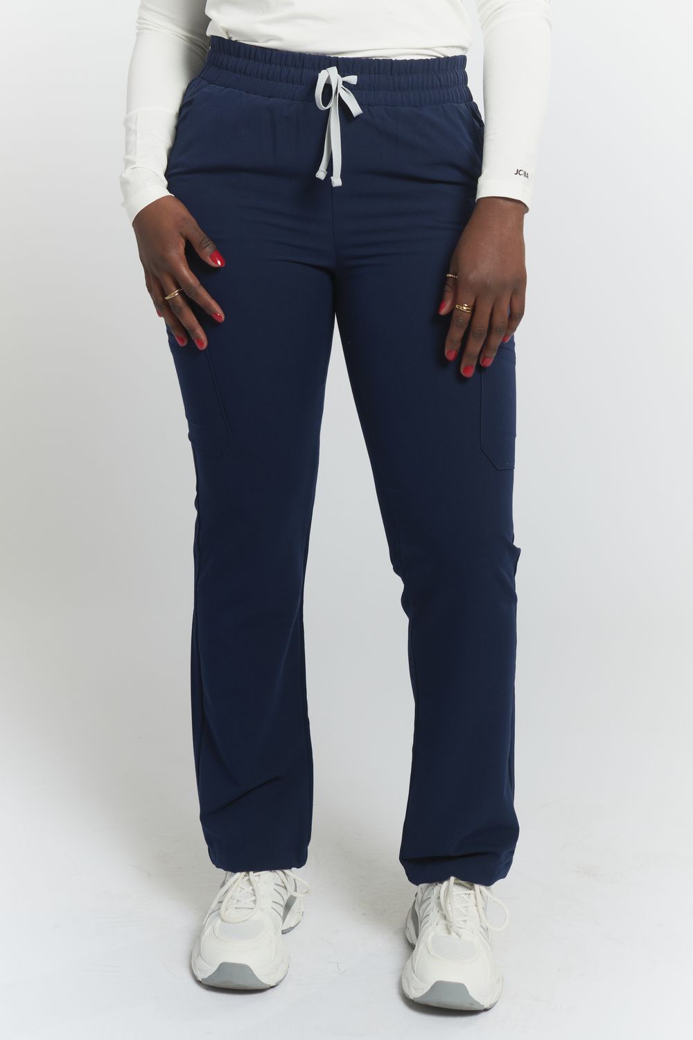 Joiia  Women's LuLu  8 Pocket Straight Leg Pant, Colour: Navy, Size: X Small