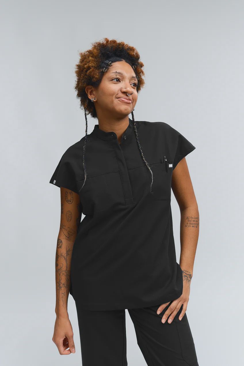 Joiia Women's Ophelia Cap Sleeve Scrub Top