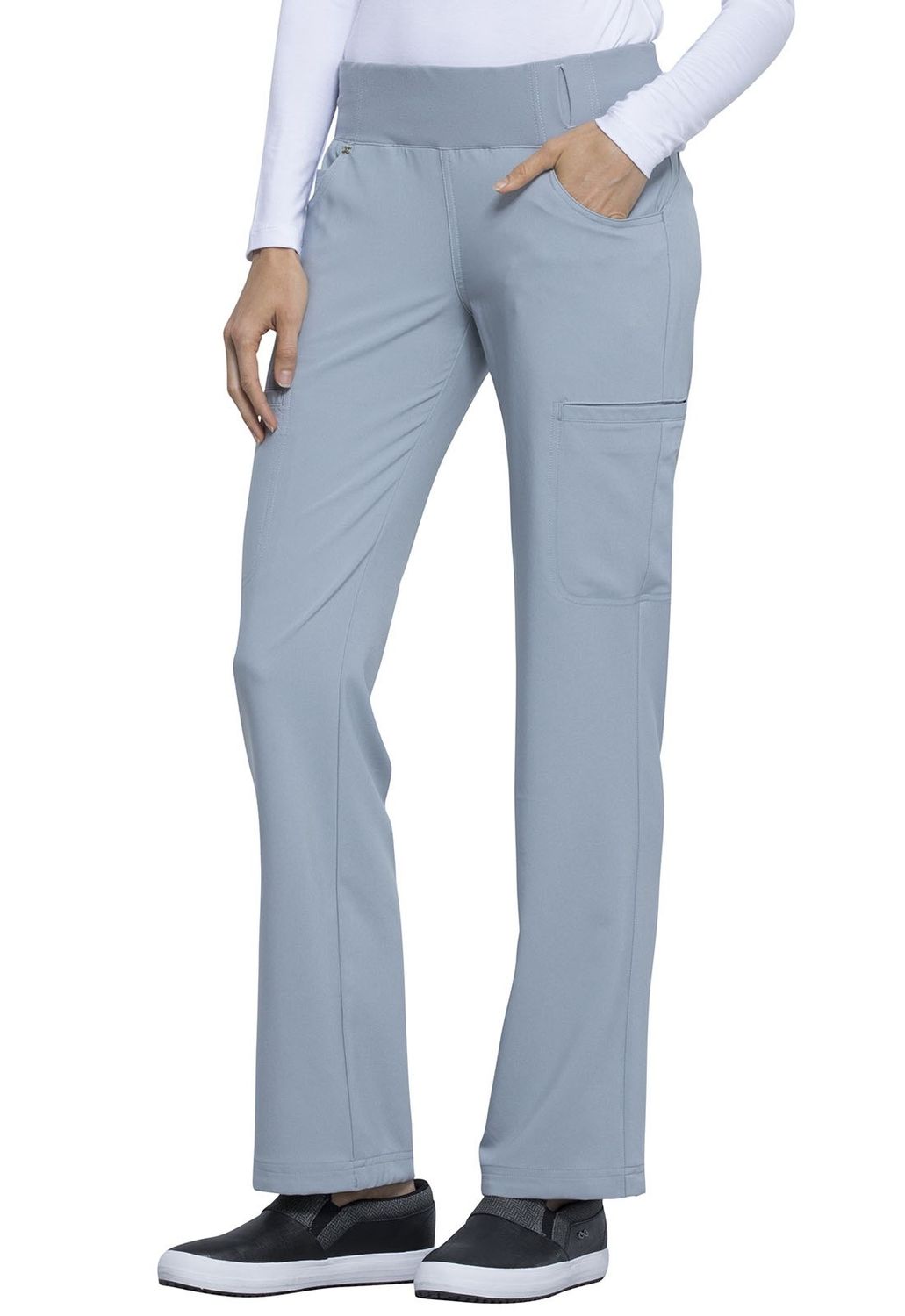 Cherokee iFlex Women's Mid Rise Straight Leg Pull On Pant