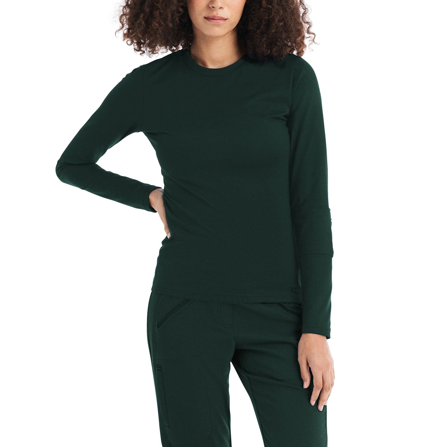 White Cross Craft Women's Zip Pocket Underscrub, Colour: Pine Grove, Size: X Large