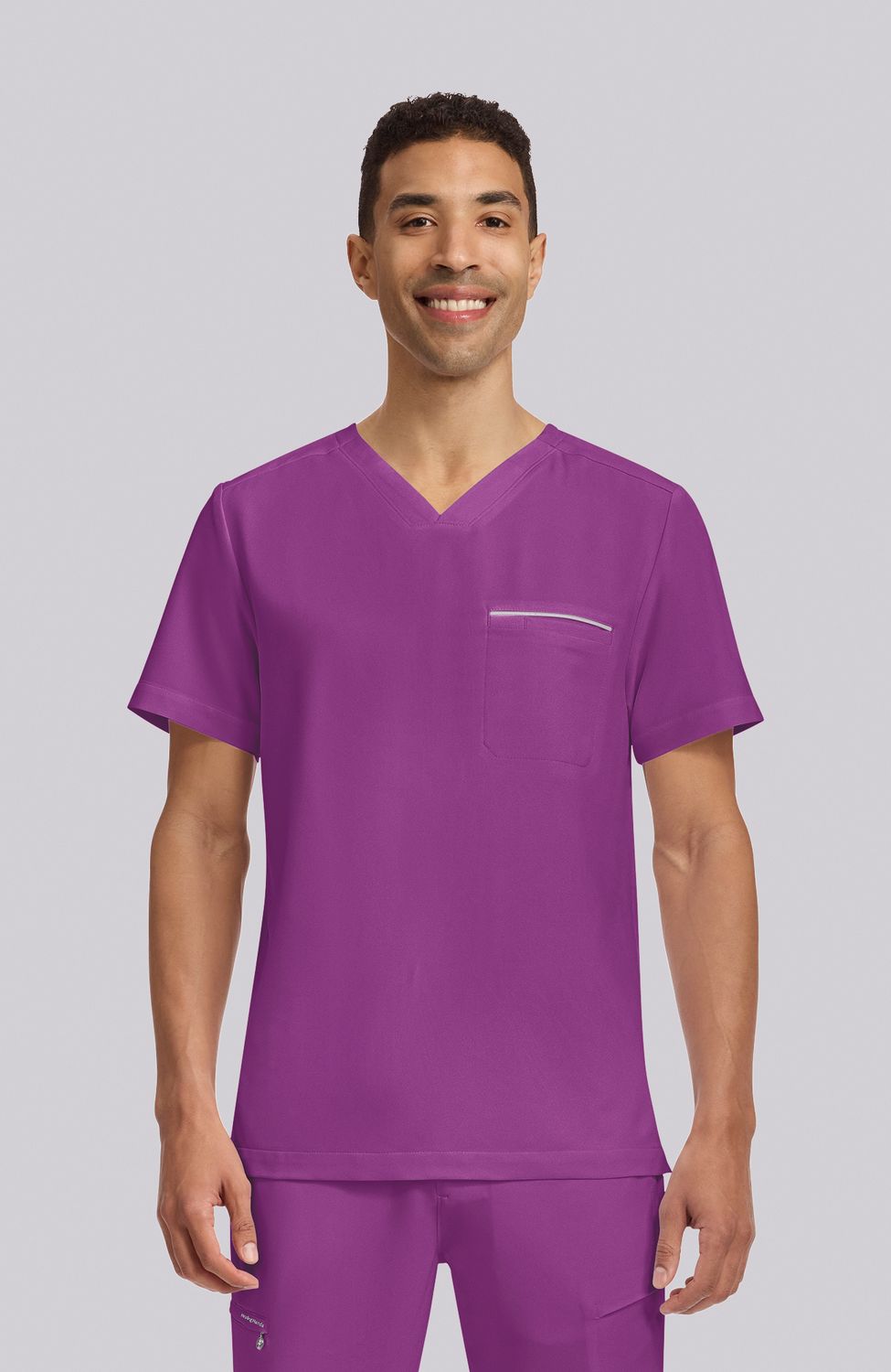 Healing Hands 360 Men's Spencer Top in Plum Violet