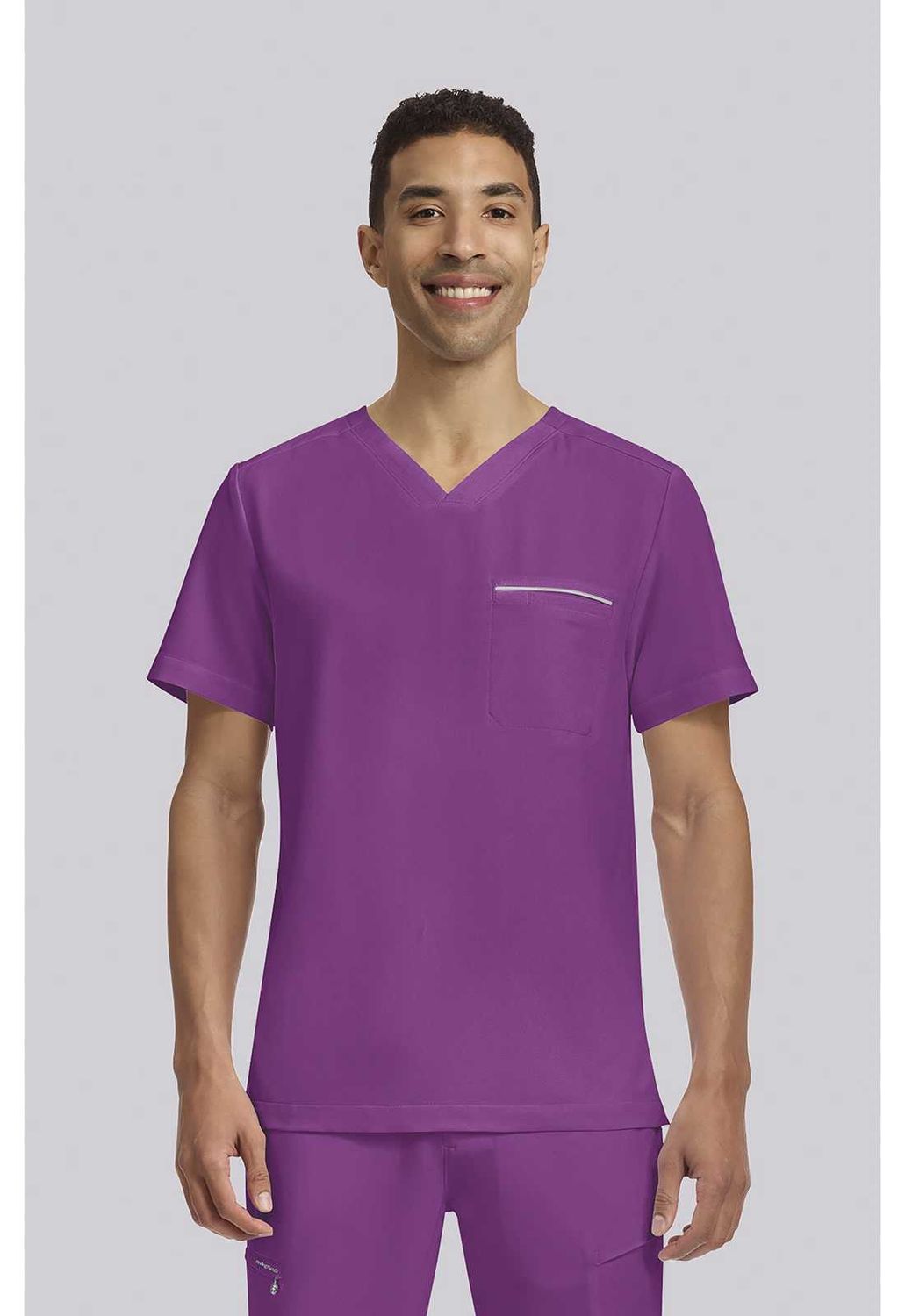 Healing Hands 360 Men's Spencer Top in Plum Violet, Colour: Plum Violet, Size: X Small
