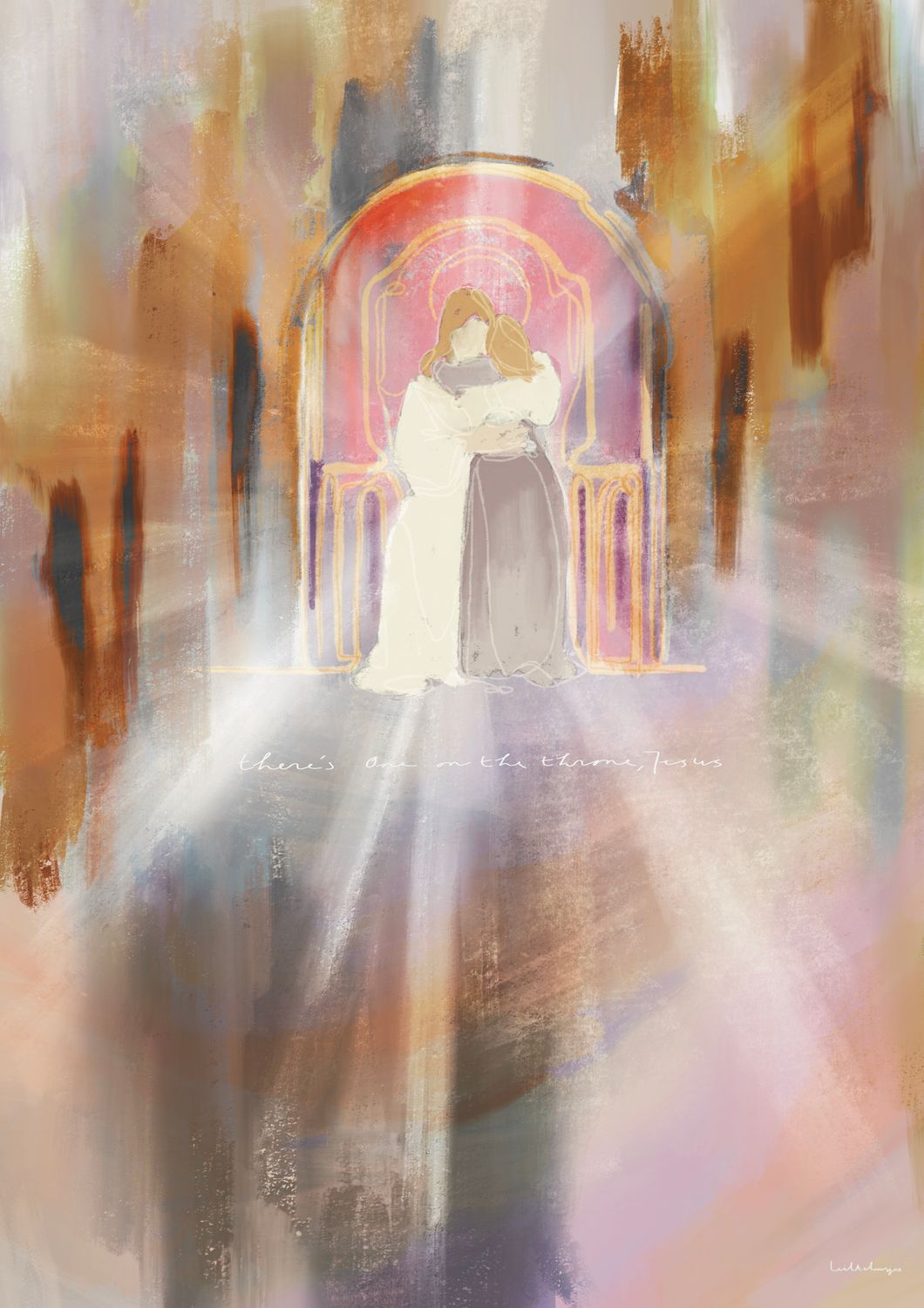 there&#39;s one on the throne - Jesus