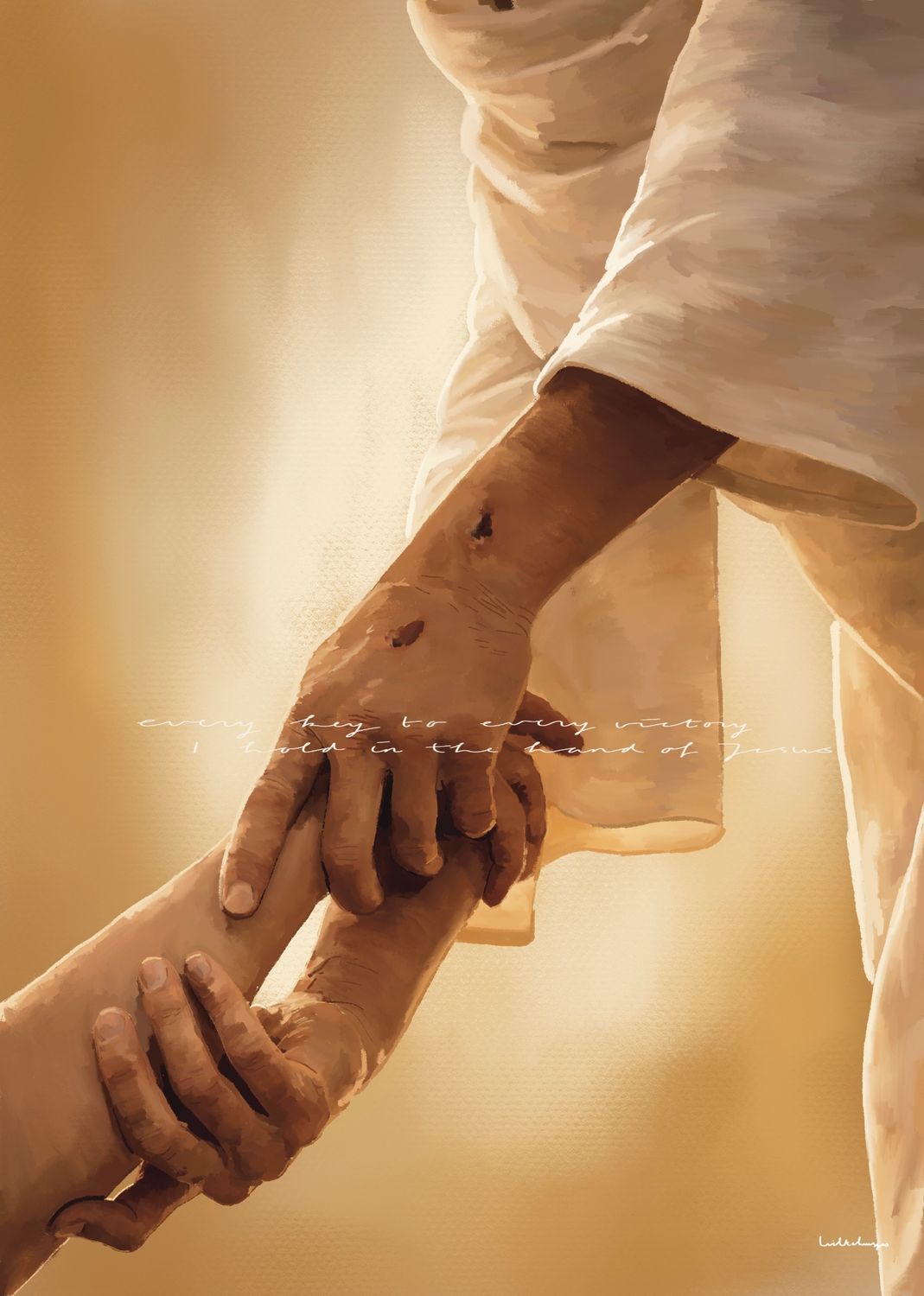 Every key to every victory I hold in the hand of Jesus