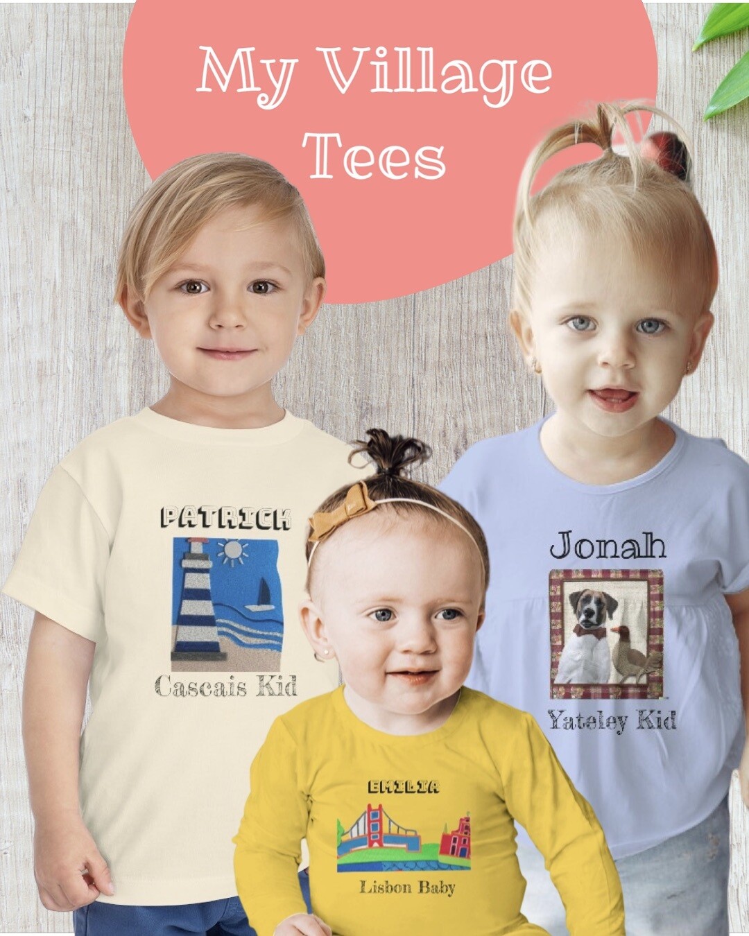 Personalised Cascais Kids, Sintra Kid, Lisbon Kid T-shirts