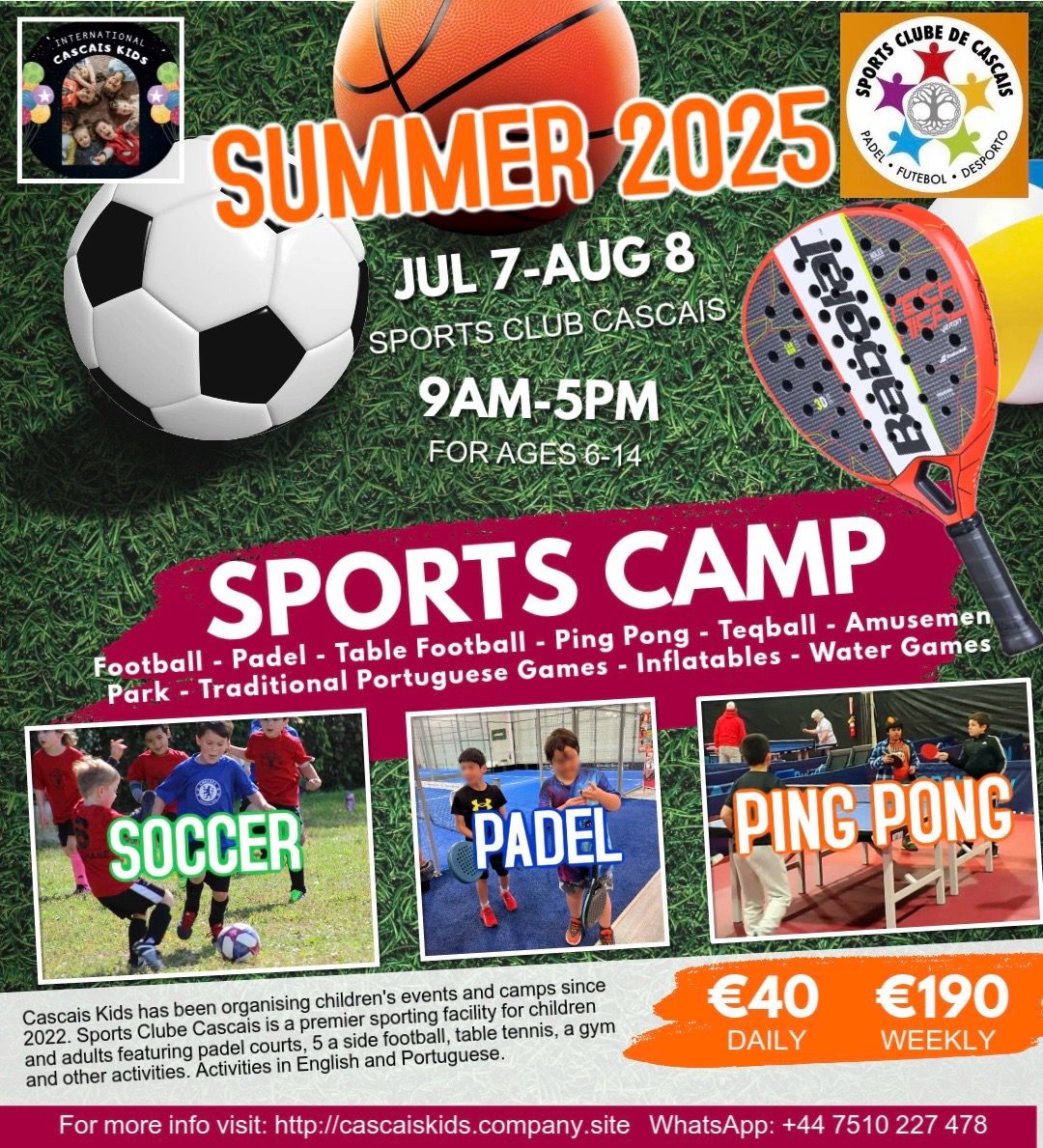 Summer Sports Camp July 7-Aug 8 for 6-14 year olds