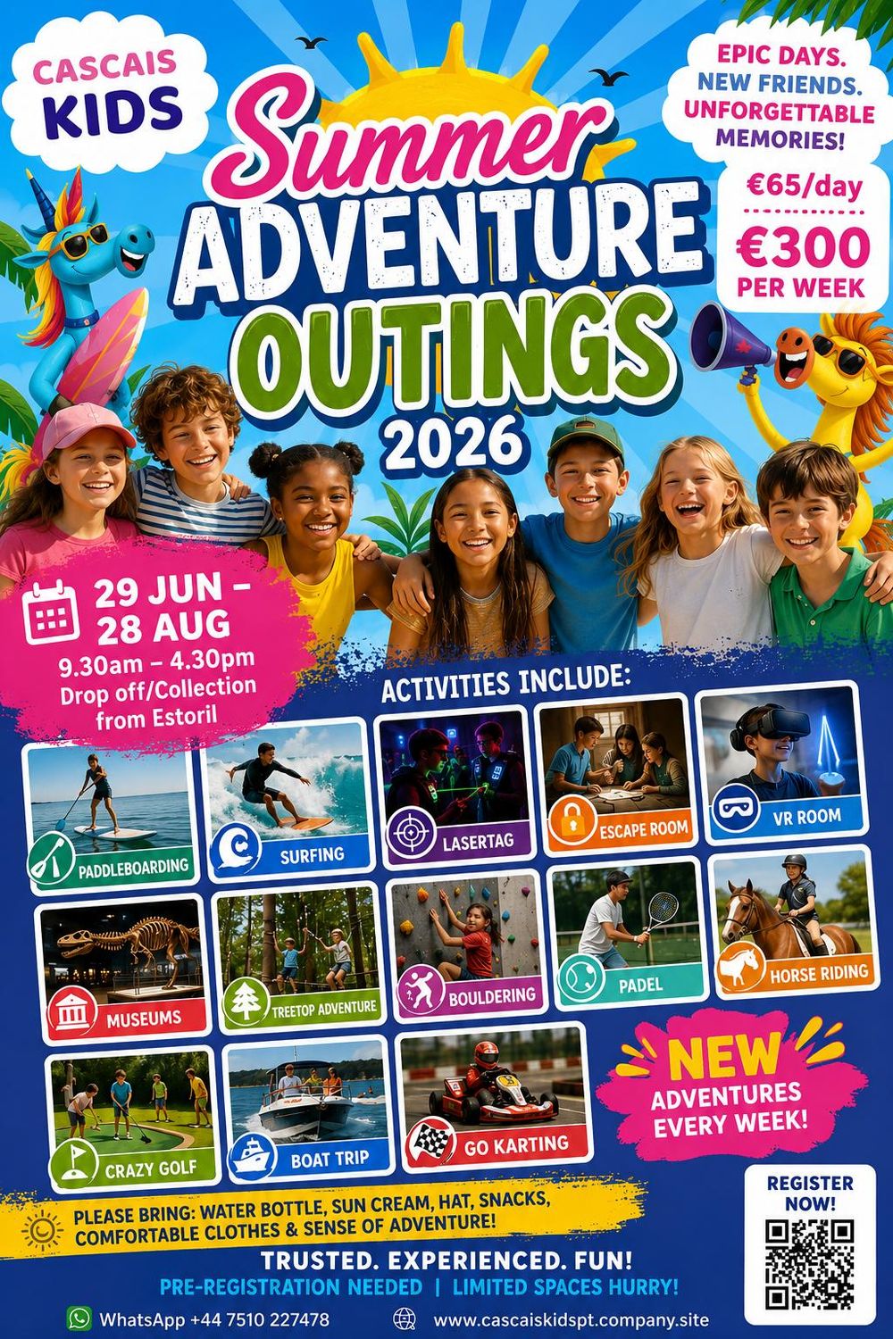 Cascais Kids Summer Adventure Outings 2026 | Weekly Activity Camp (Ages 6-14)