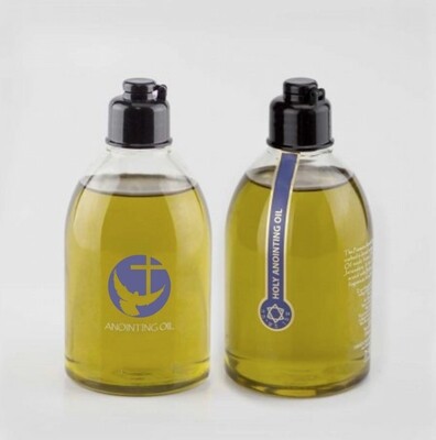 Anointing Oil in Holy Clear Plastic Bottle