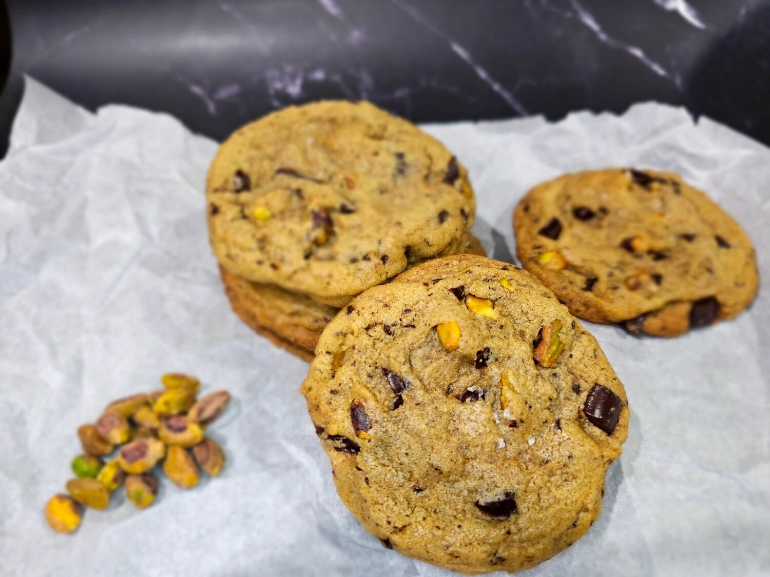 Pistachio, Coffee, and Brown Butter Chocolate Chunk Cookie- 12 count