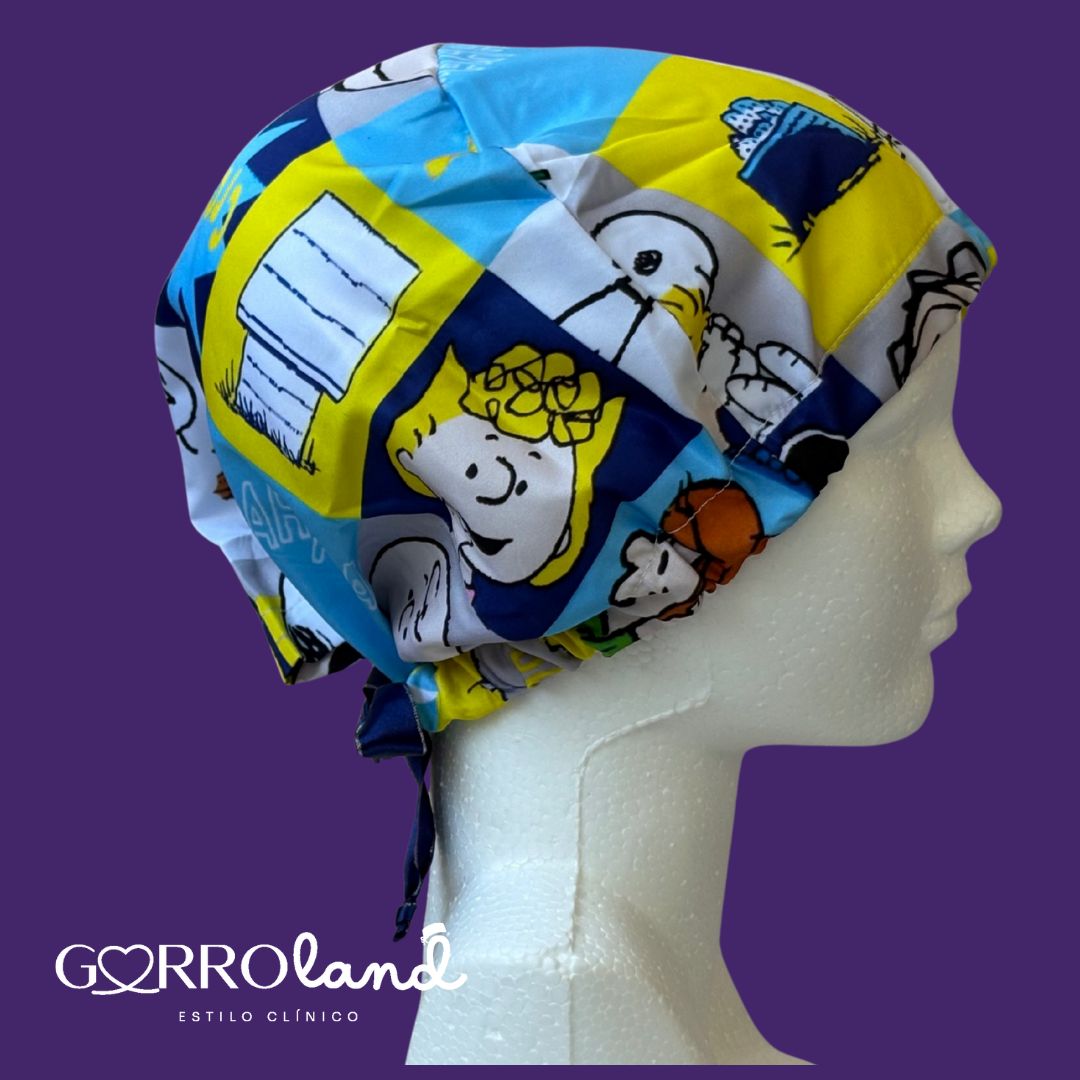 SNOOPY CUADROS AMARILLO Y CELESTE