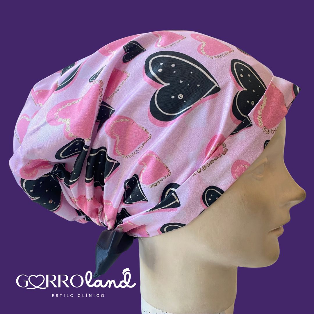 CORAZONES ROSA Y NEGRO