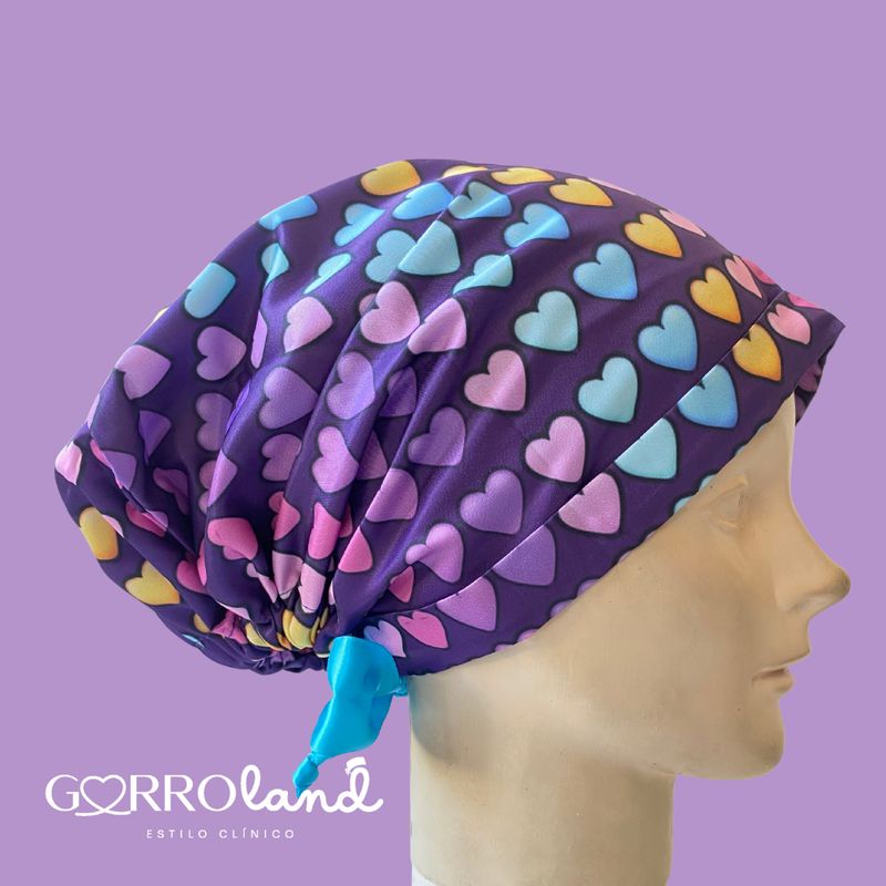 CORAZONES FONDO MORADO