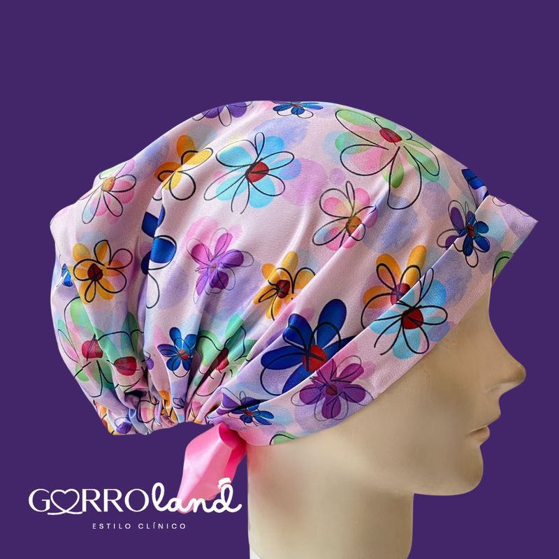 LINEA FLORES FONDO ROSA