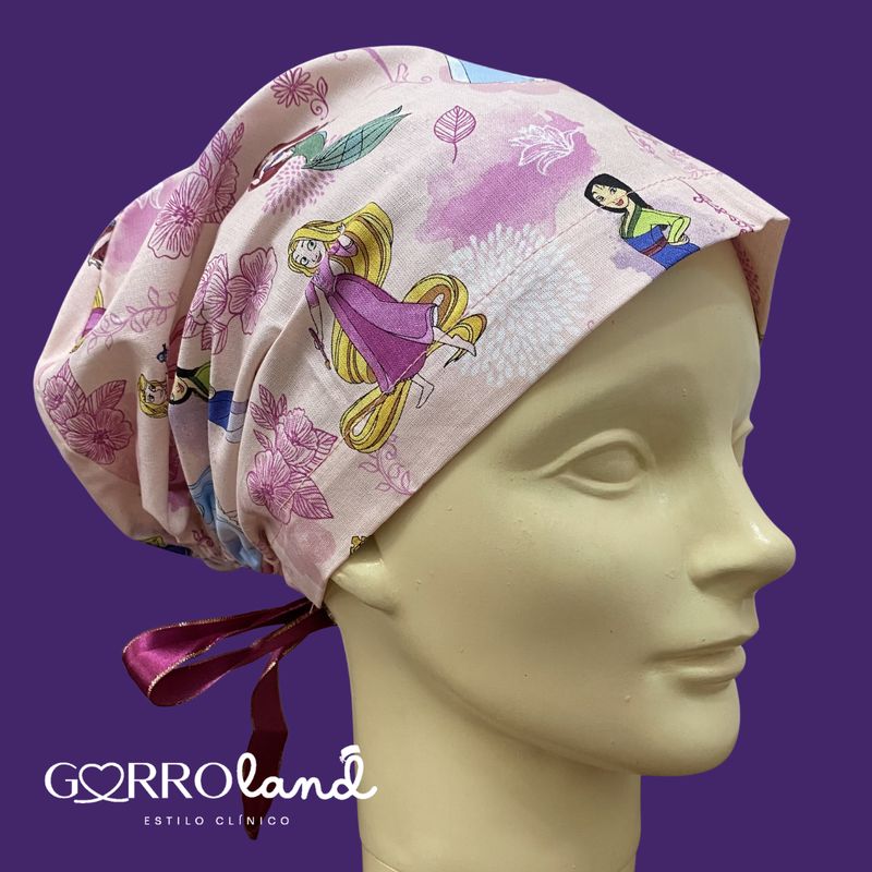 PRINCESAS FLORES FONDO ROSA