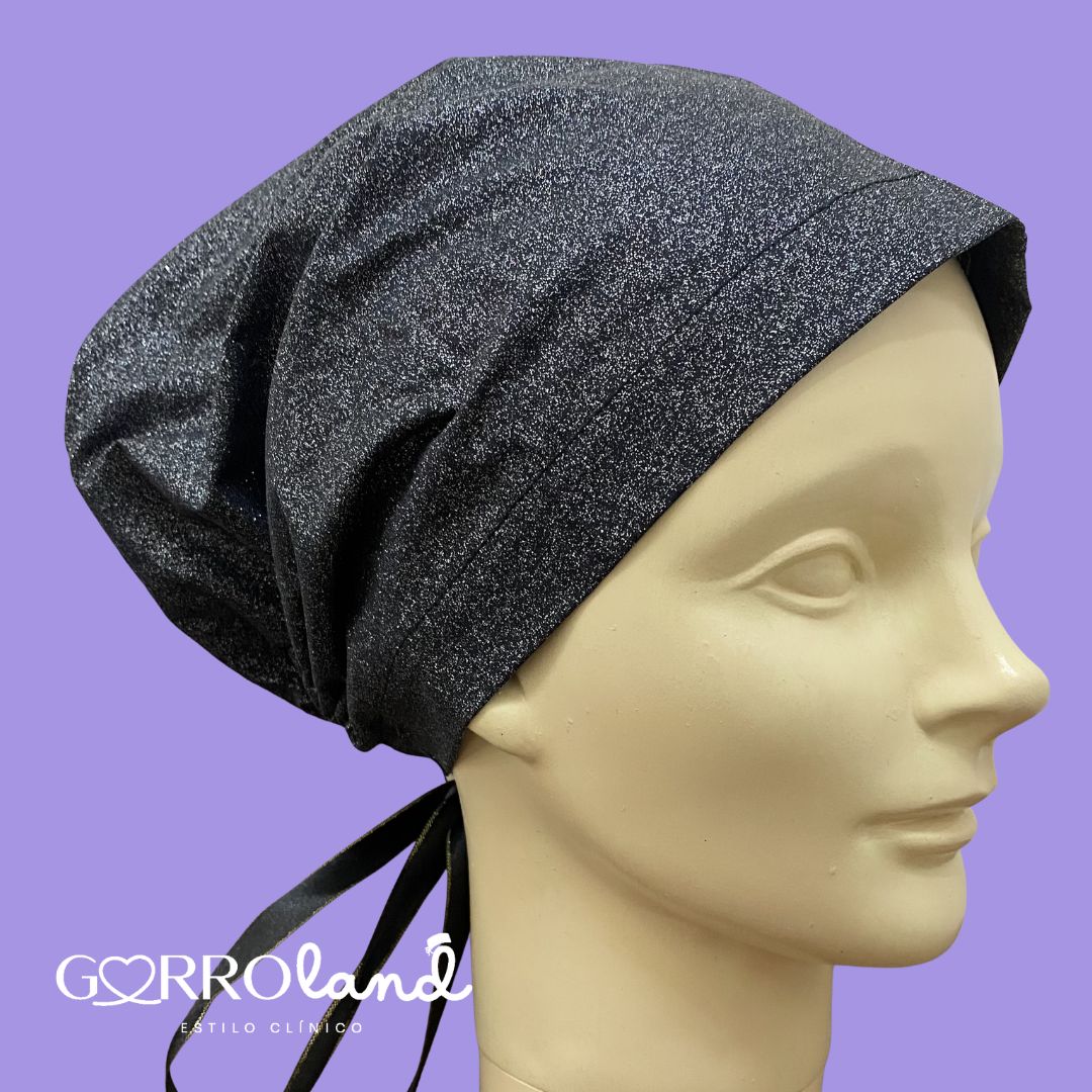 NEGRO CON BRILLOS PLATEADOS