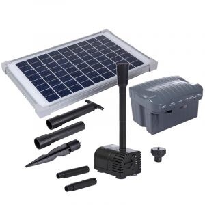 Reefe Solar Fountain Pump with Battery Backup, Model: 2500L/Hr - 2.1 M Head