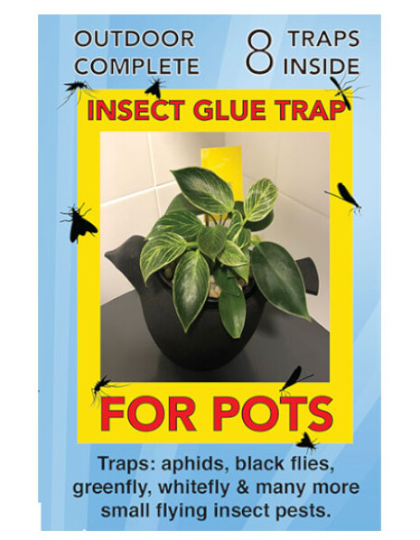 Sticky Fly Traps Outdoor Yellow, Quantity: 8 Pack Sticky Fly Traps Outdoor Yellow