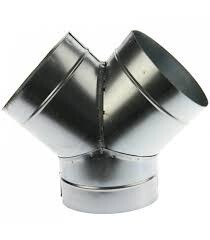 Ducting Y Junctions, Size: 300mm 12 x 8 x 8&quot; Metal