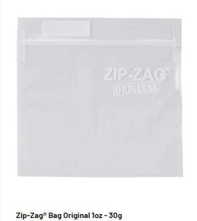 Zip Zag Clear Bags, Size: Clear Bag 28g 25pk