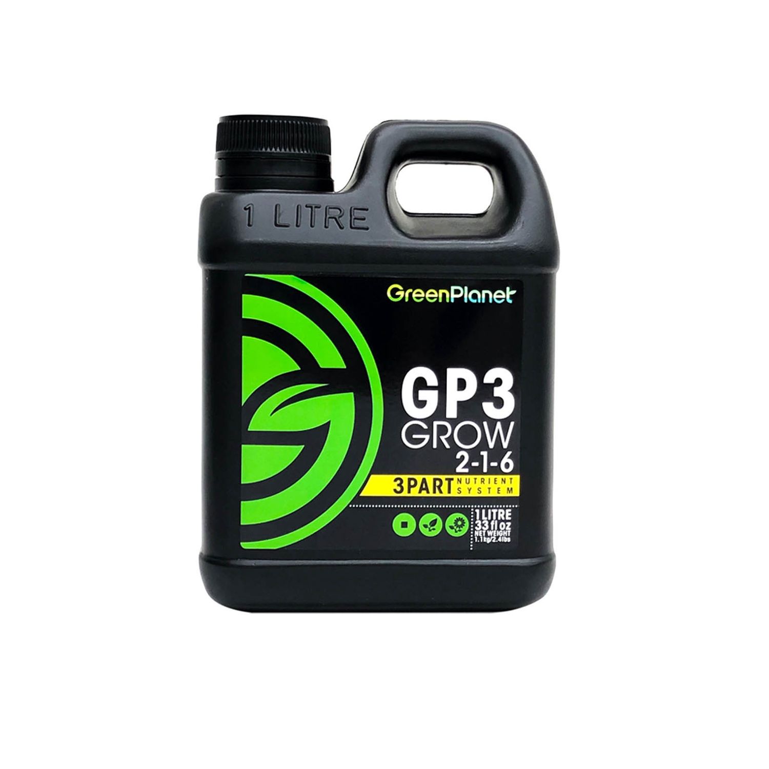Green Planet GP3 nutrient, Volume: GP3 Grow 1 Litre