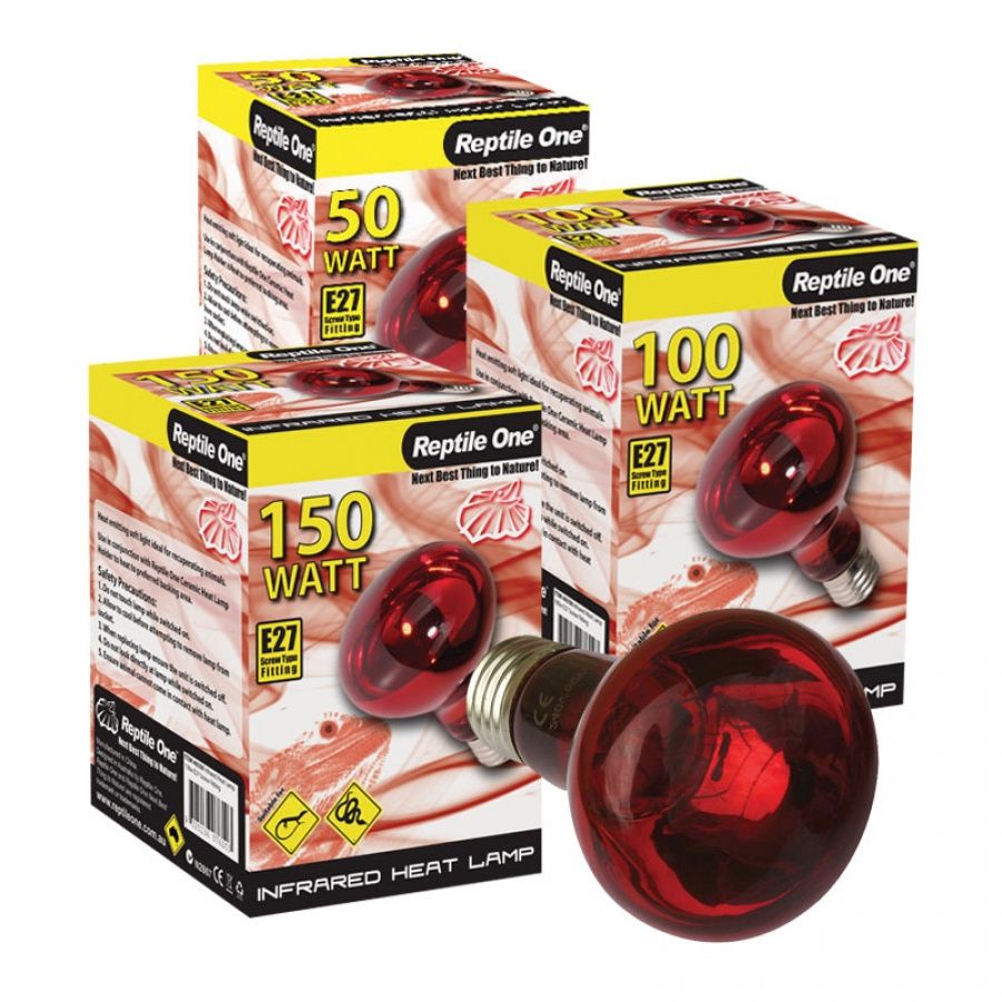 Infrared Heat Lamps (RED), Watts: Infrared Heat Lamp 50W E27