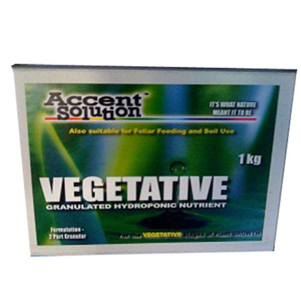 Accent Granulated Hydroponic Nutrient, Size and Volume: Accent Culture S Vegetative 2 part Granular 1 kg