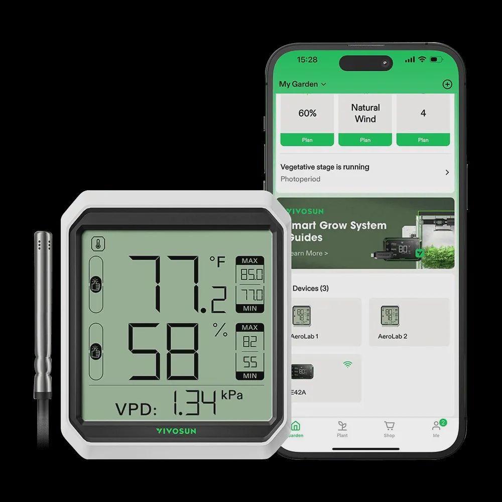 Vivosun AeroLab Smart Hygrometer Thermometer