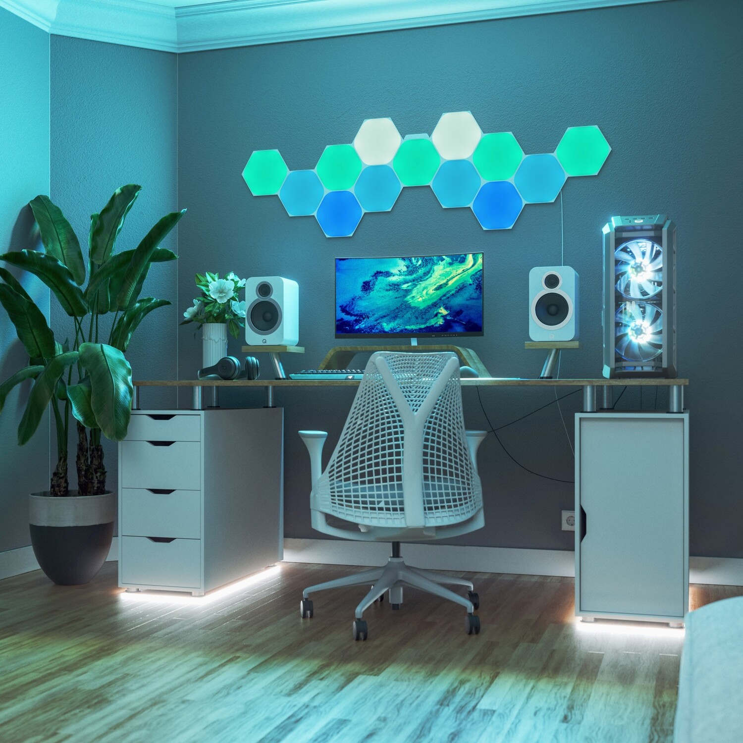 Gaming Hexagon Wall Lamp