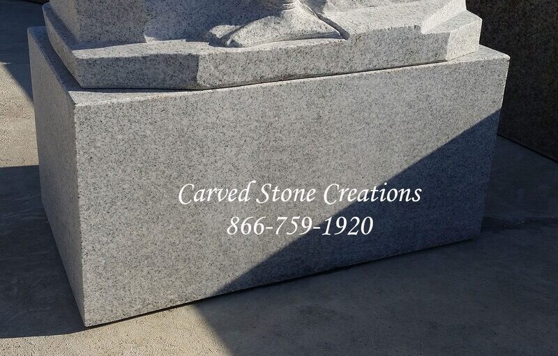 Custom Carved Swan Fountain Pedestal. L28
