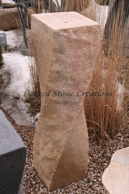 Twist Fountain, H48", Giallo Fantasia Y Granite
