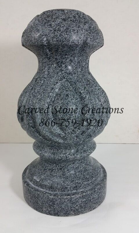 Acanthus Finial, Dia 7" x H10" Charcoal Grey
