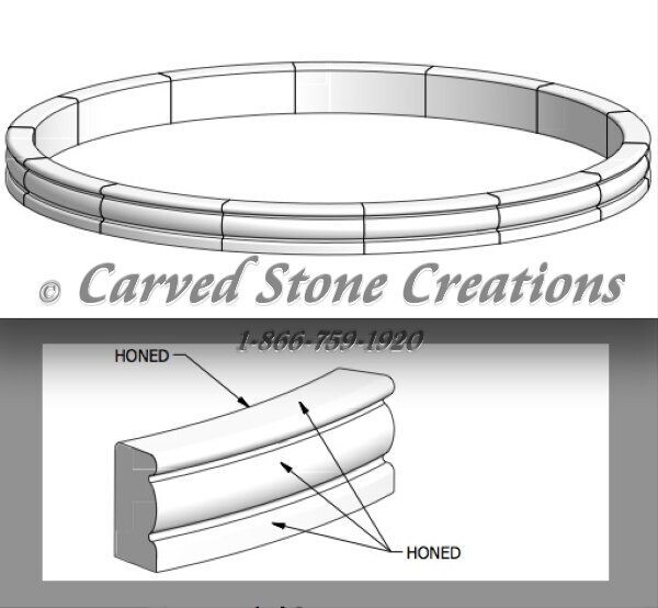 16′ Round Tuscan Pool Surround blueprint 