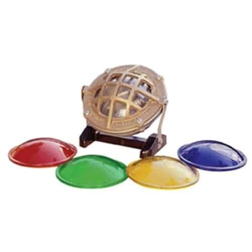 250W Underwater Halogen Light Brass Housing w/ Short Positioning Base for Shallow Water