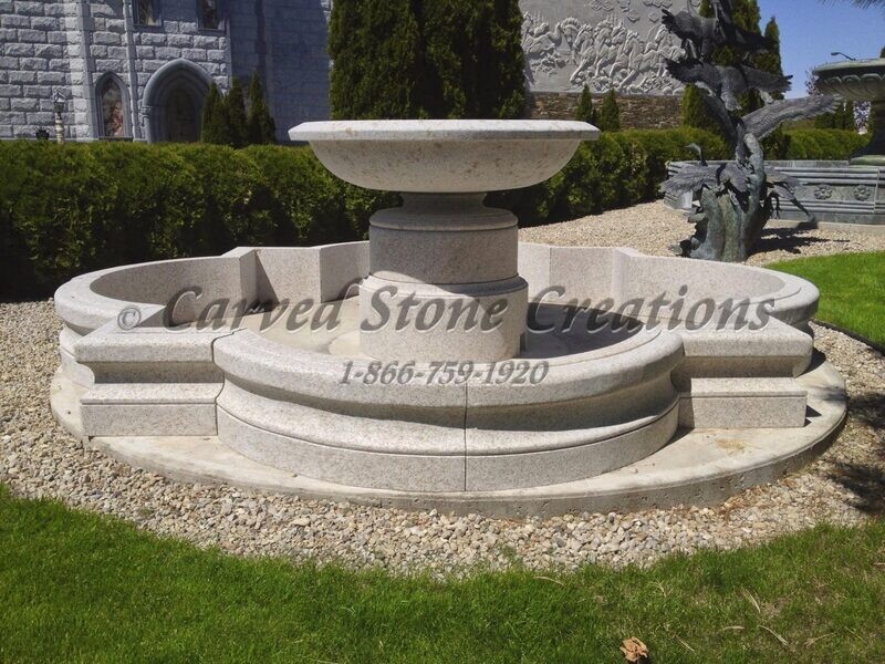 12' Quatrefoil Fountain Pool Surround, Giallo Fantasia R
