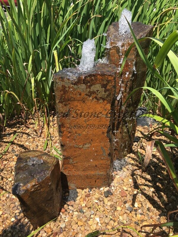 Large Bubbling Basalt Column Fountain, H24" x 12"
