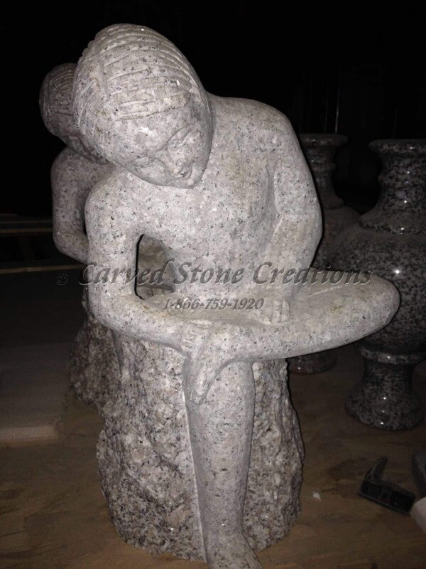 Boy with Thorn Finial 10 x 9 x H17 Wild Rose
