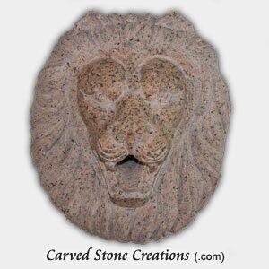 Lion Head Escutcheon Fountain, Giallo Fantasia D

