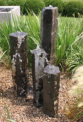 Bubbling Basalt Column Fountain, H48″ x 8″
