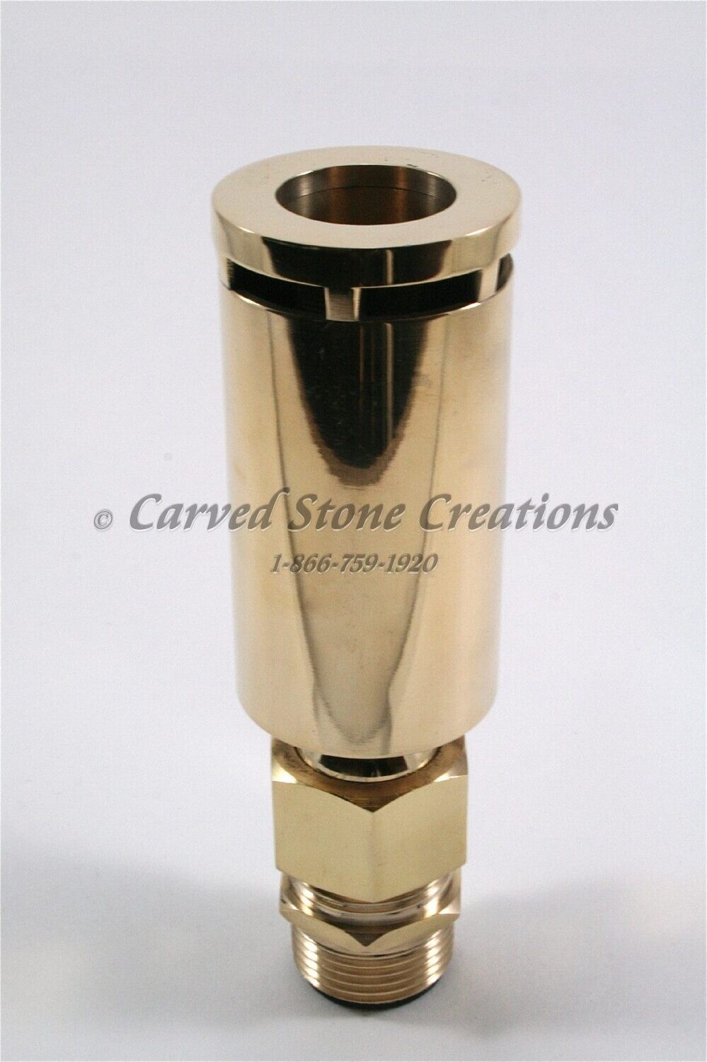 3/8″ Adjustable Brass Nozzle - Carved Stone Creations