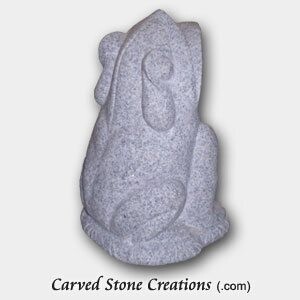 Large Frog Finial, Bianco Catalina

