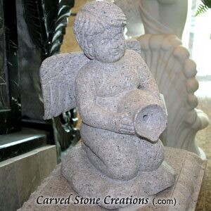 Large Kneeling Angel Finial, Wild Rose
