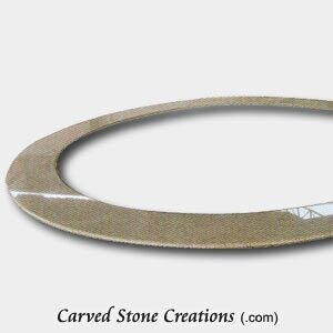 8' Fountain Slab Fountain Pool Surround Coping, Giallo Fantasia 