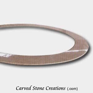 6' Polished Slab Fountain Pool Surround Coping, Bainbrook Brown
